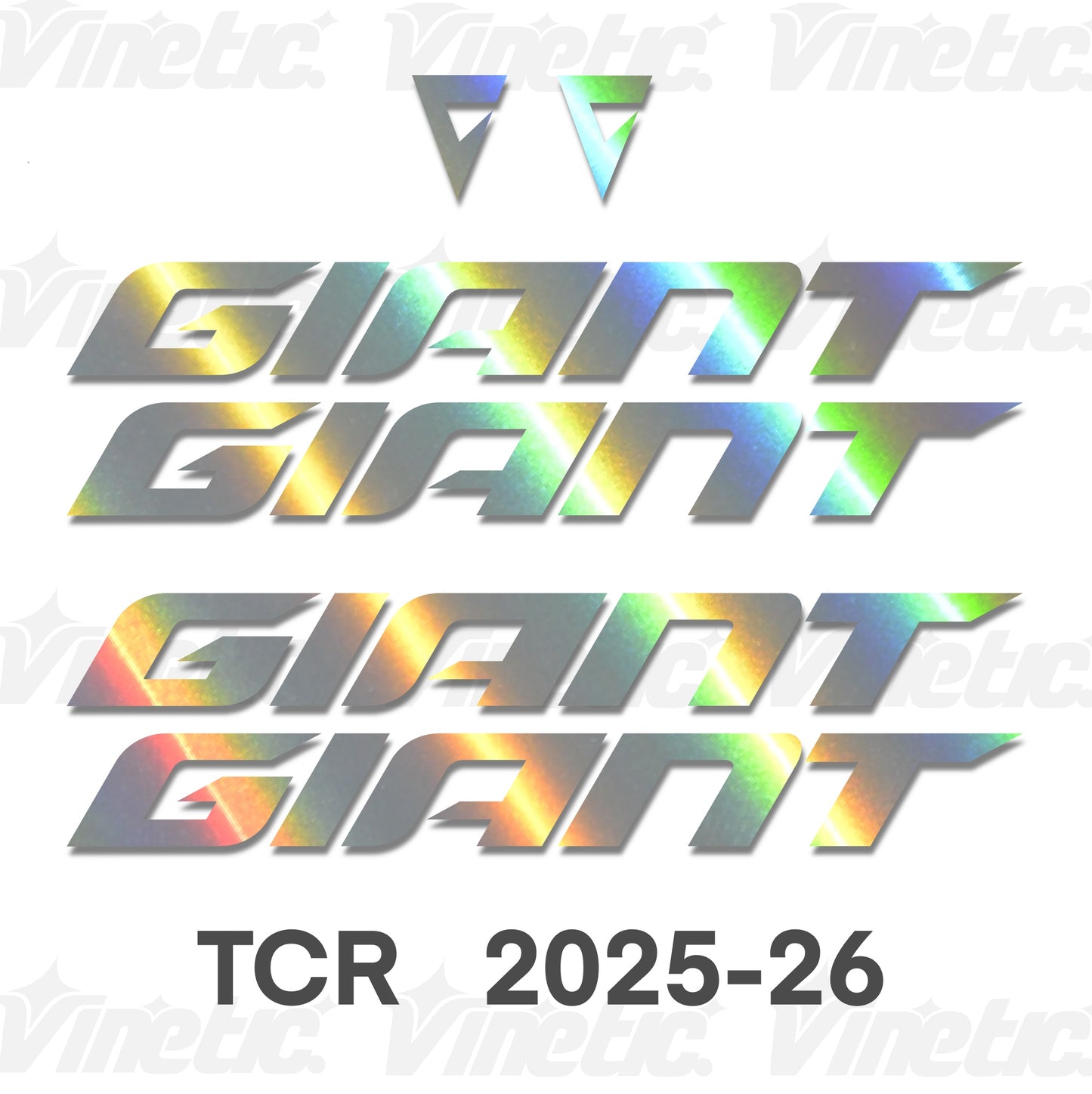 GIANT TCR - IRIDESCENT HOLOGRAPHIC SILVER
