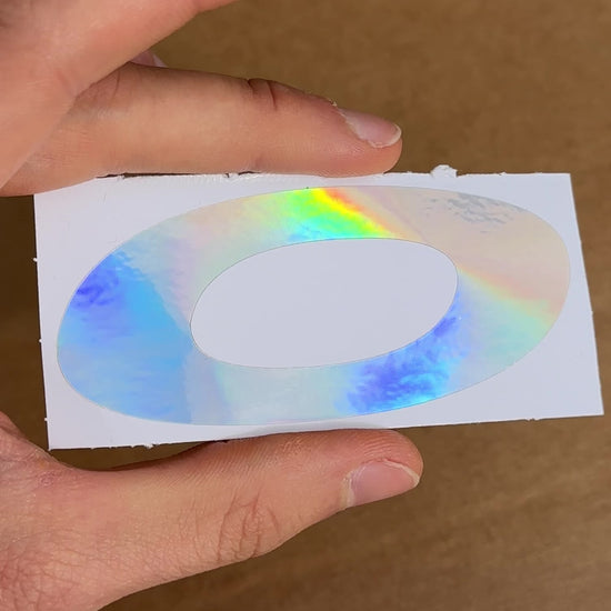 MUESTRA ORBEA PLATEADO IRIDISCENTE HOLOGRAFICO