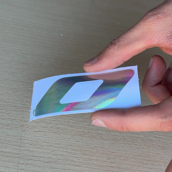 MUESTRA SCOTT PLATEADO IRIDISCENTE HOLOGRAFICO